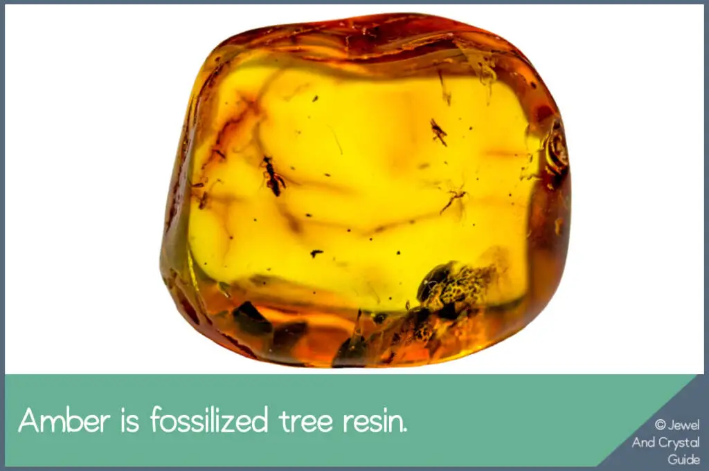 Photo of raw amber to show it is fossilized tree resin
