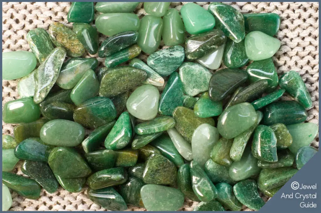 Mix of aventurine and jade stones