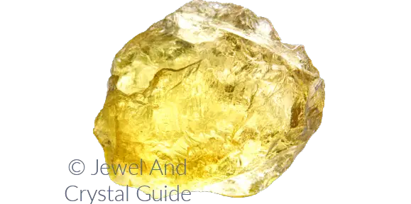 Close up photo of a citrine crystal
